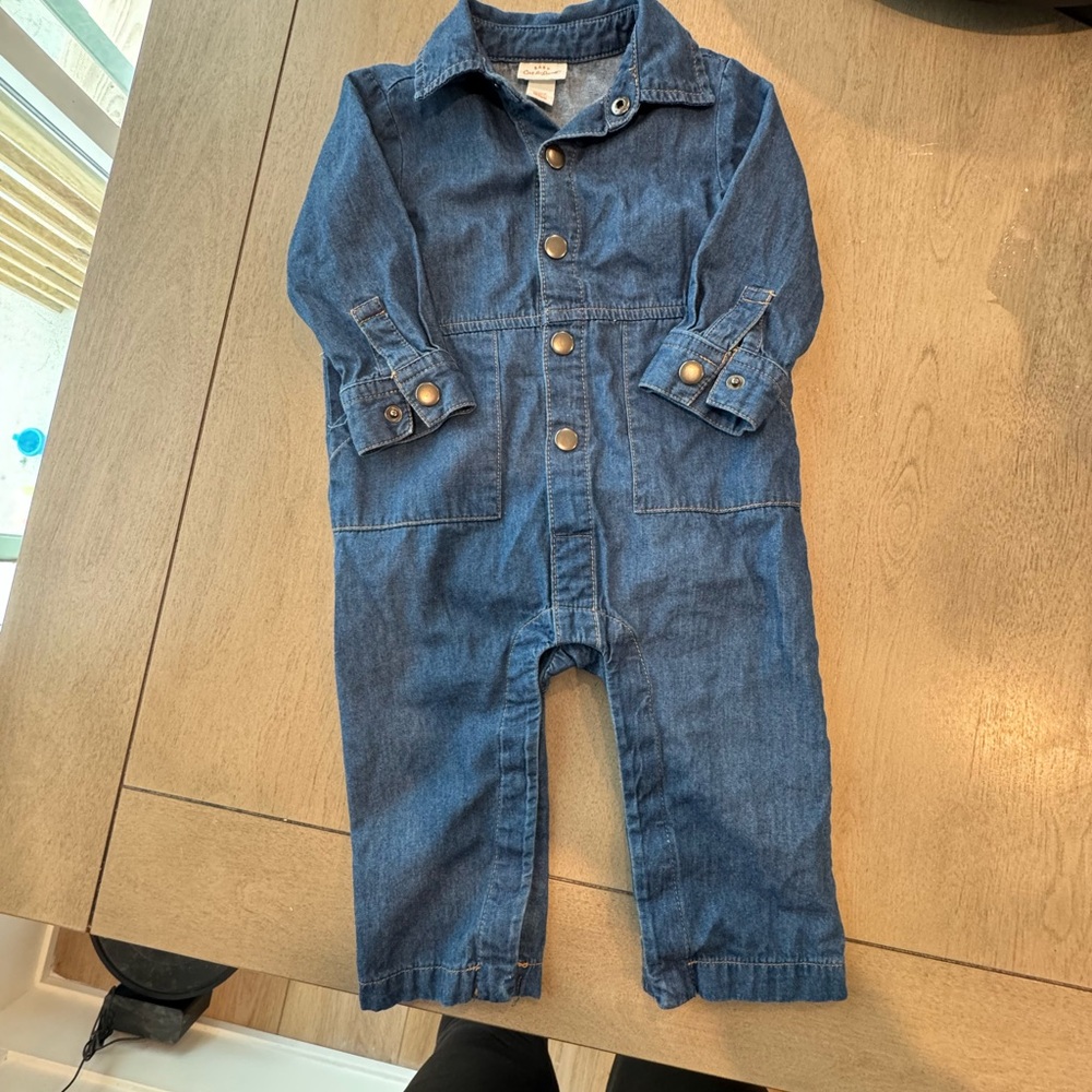 Cat & Jack Blue Denim Jumpsuit